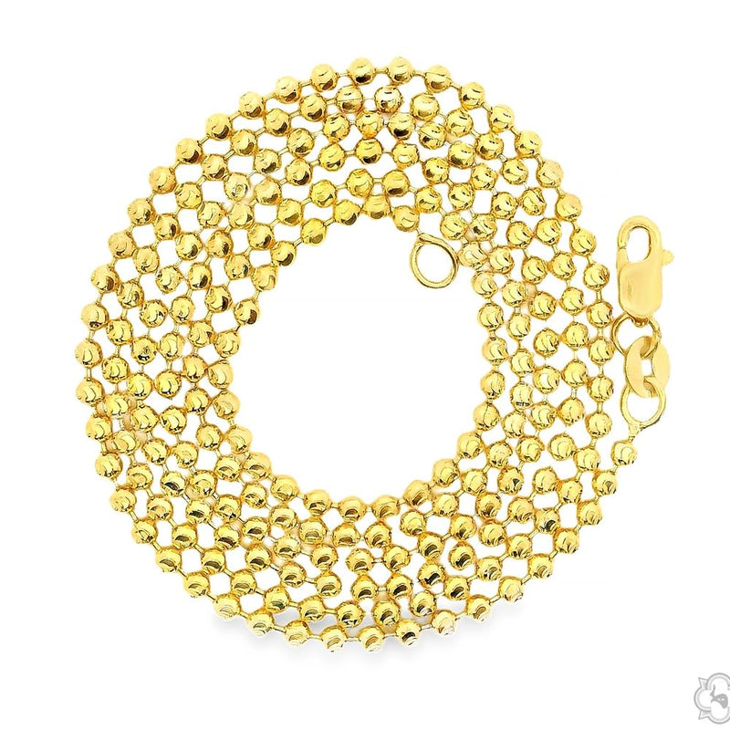14k Solid Yellow Gold Moon Cut Chain 20 Inches 1.9mm   48481 - Image 4