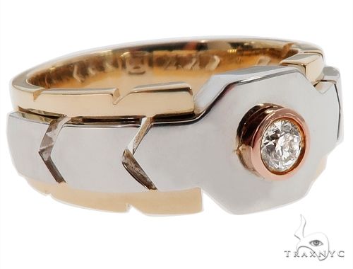 14k Three Tone Gold Diamond Ring 64662 - Image 2