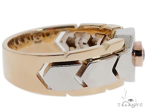 14k Three Tone Gold Diamond Ring 64662 - Image 5