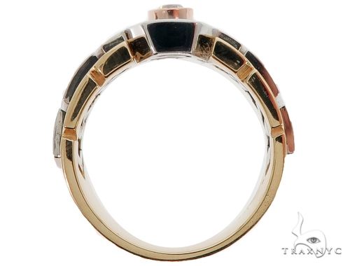 14k Three Tone Gold Diamond Ring 64662 - Image 7