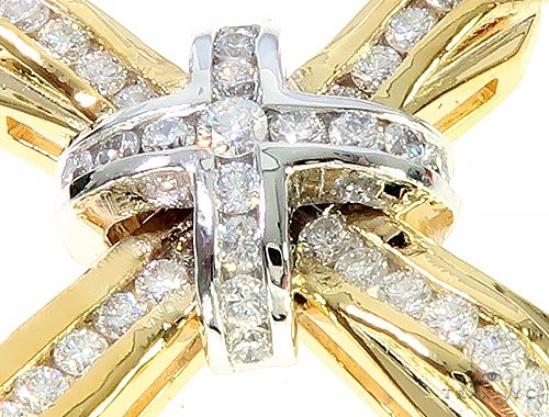 14k Two Tone Designer DX Cross 65488 - Image 4