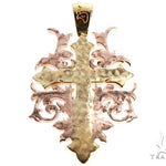 Black Ink Crew 14k Two Tone Diamond Filigree Cross Pendant 64746 - Image 3