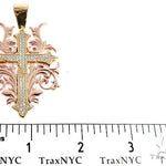 Black Ink Crew 14k Two Tone Diamond Filigree Cross Pendant 64746 - Image 6