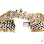 14k Gold Diamond Maple Leaf Bracelet-40034 - Image 5