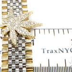 14k Gold Diamond Maple Leaf Bracelet-40034 - Image 8