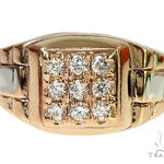14k Two Tone Gold Men's Diamond Ring 64664 - Image 2