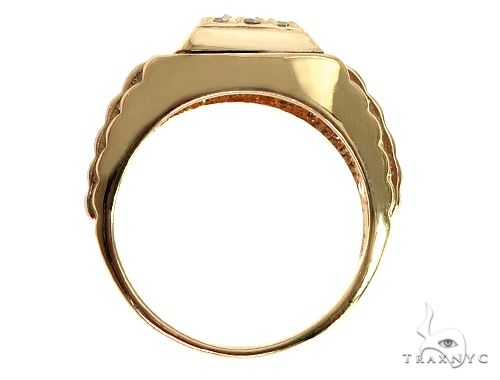 14k Two Tone Gold Men's Diamond Ring 64664 - Image 5