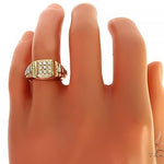 14k Two Tone Gold Men's Diamond Ring 64664 - Image 6