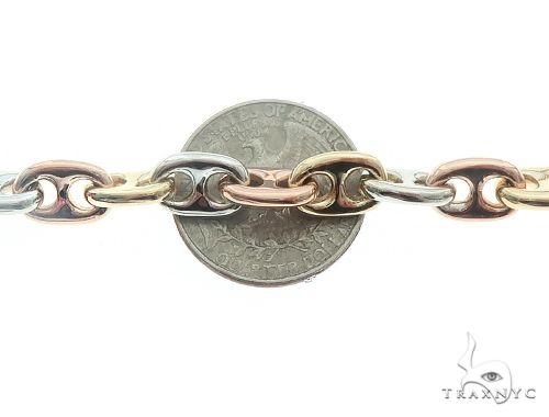 14k Three Tone Gold Solid Anchor Link Chain 66222 - Image 5