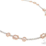 14k Two Tone Rose and White Gold Diamond Chain 64967 - Image 1