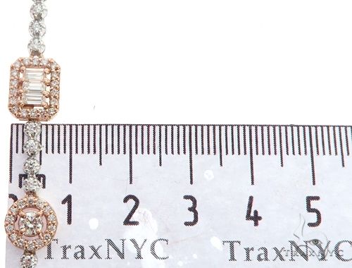 14k Two Tone Rose and White Gold Diamond Chain 64967 - Image 11