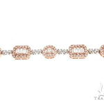 14k Two Tone Rose and White Gold Diamond Chain 64967 - Image 5