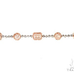 14k Two Tone Rose and White Gold Diamond Chain 64967 - Image 6