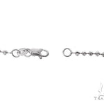 14k White Gold Diamond Jesus Pendant and Moon Chain Set 65122 - Image 8