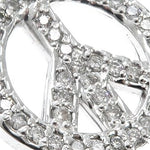 14k White Gold Diamond Peace Symbol Pendant 64672 - Image 4