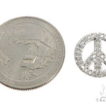 14k White Gold Diamond Peace Symbol Pendant 64672 - Image 5