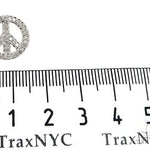 14k White Gold Diamond Peace Symbol Pendant 64672 - Image 6