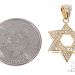 14k Gold Diamond Star of David Pendant 64649 - Image 5