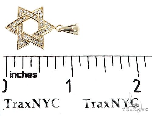 14k Gold Diamond Star of David Pendant 64649 - Image 7