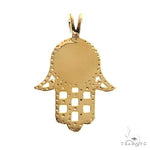 14k White Gold Diamond and Enamel Evil Eye Pendant 64653 - Image 4