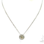 14k White Gold Pave Diamond Necklace-39991 - Image 5