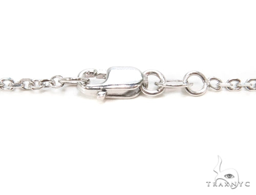 14k White Gold Pave Diamond Necklace-39991 - Image 6