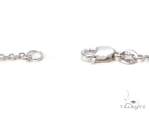 14k White Gold Pave Diamond Necklace-39991 - Image 7