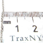 14k White Gold Pave Diamond Necklace-39991 - Image 9