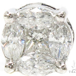 14k White Gold Prong Mens Diamond Earring-40030 - Image 3