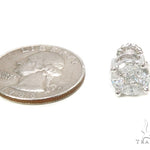 14k White Gold Prong Mens Diamond Earring-40030 - Image 5