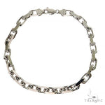 14k White Gold Solid link bracelet 4.8mm 8.5 inches   68380 - Image 3