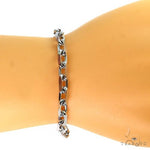 14k White Gold Solid link bracelet 4.8mm 8.5 inches   68380 - Image 2