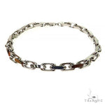 14k White Gold Solid link bracelet 4.8mm 8.5 inches   68380 - Image 1
