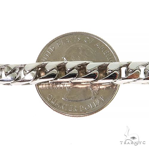 14k White Gold Solid Franco Bracelet 8.5 Inches 5.5mm   68166 - Image 4