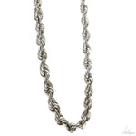 14k White Gold Solid Rope Link Chain 6.6mm 22 inches 70136 - Image 2