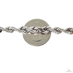 14k White Gold Solid Rope Link Chain 6.6mm 22 inches 70136 - Image 3