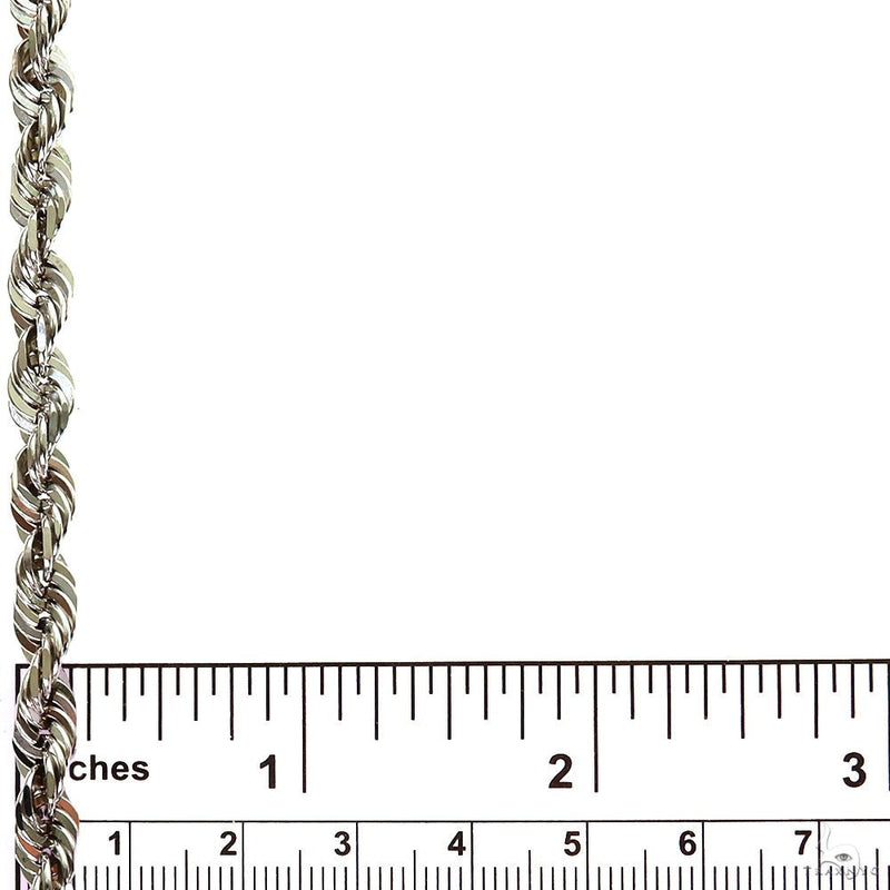 14k White Gold Solid Rope Link Chain 6.6mm 22 inches 70136 - Image 4