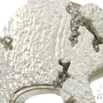 14k White Gold Spartan Mask Diamond Ring 65078 - Image 3