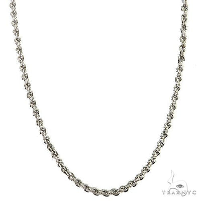 14k White gold Solid rope chain 2mm 20 inches 68789 - Image 1