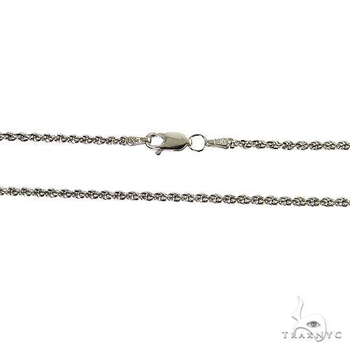 14k White gold Solid rope chain 2mm 20 inches 68789 - Image 3