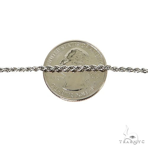 14k White gold Solid Rope Link Chain 2mm 26 inches 68792 - Image 4