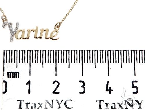 14k YG Custom 'Yarine' Name Pendant 65105 - Image 6