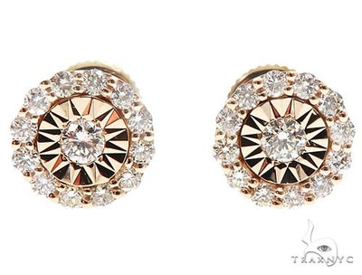 14k Gold Diamond Stud Earrings 64822 - Image 1