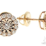 14k Gold Diamond Stud Earrings 64822 - Image 3