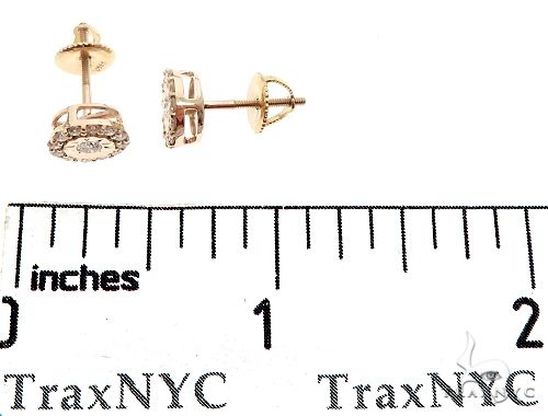 14k Gold Diamond Stud Earrings 64822 - Image 7