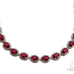 14k YG Ruby and Diamond Necklace 64745 - Image 2