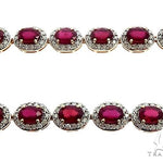 14k YG Ruby and Diamond Necklace 64745 - Image 3