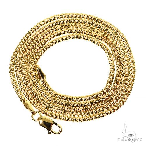 14k Yellow Gold Solid Thin Miami Cuban Chain 2mm 18 inches 68861 - Image 6