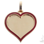 14k Yellow Gold 1 Inch Customizable Photo Heart Pendant 65043 - Image 1