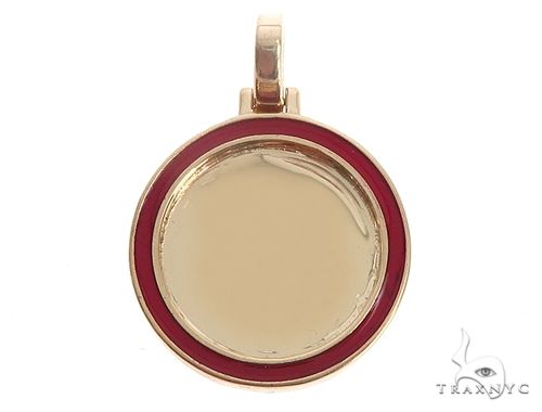 14k Yellow Gold 20mm Customizable Photo Pendant 65044 - Image 1